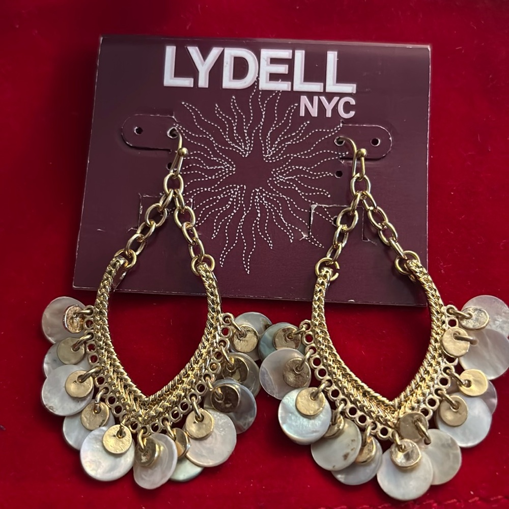 NYC gold chandelier Earrings